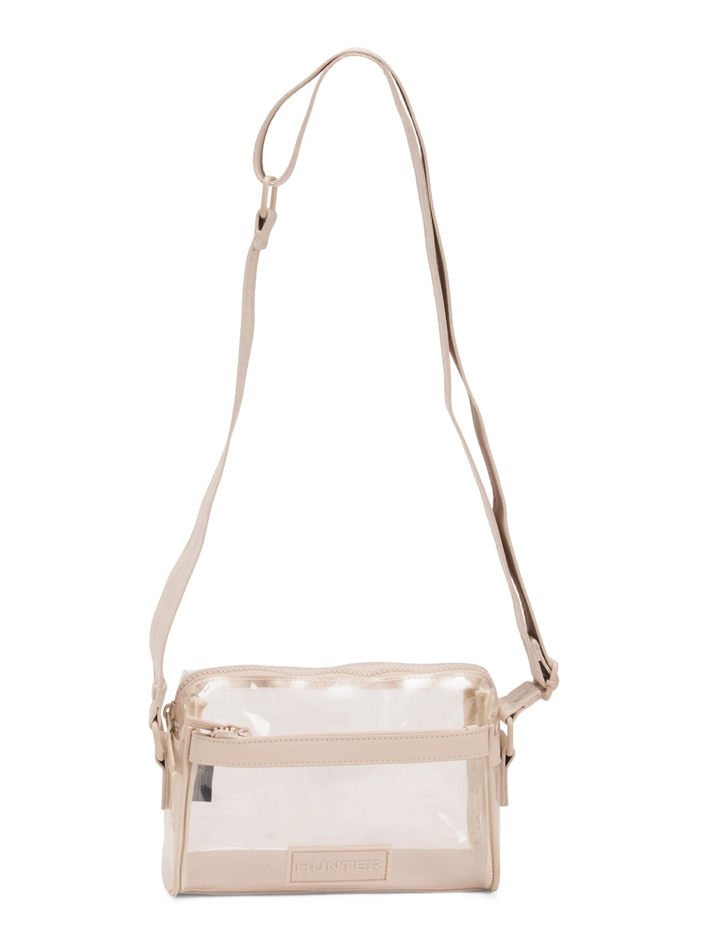 Hunter Beige Clear PVC Crossbody Bag